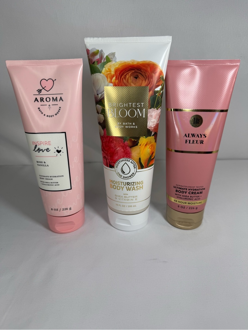 B&BW Body Cream and Wash with Floral Scent - 3 items